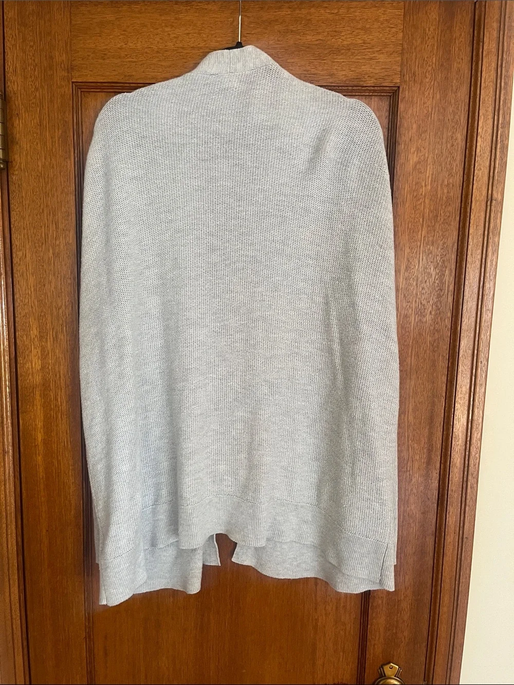 GAP Heather Gray Open-Front Ribbed Cardigan - Picture 3 of 3